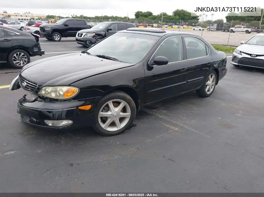 2003 Infiniti I35 Luxury VIN: JNKDA31A73T115221 Lot: 42416381