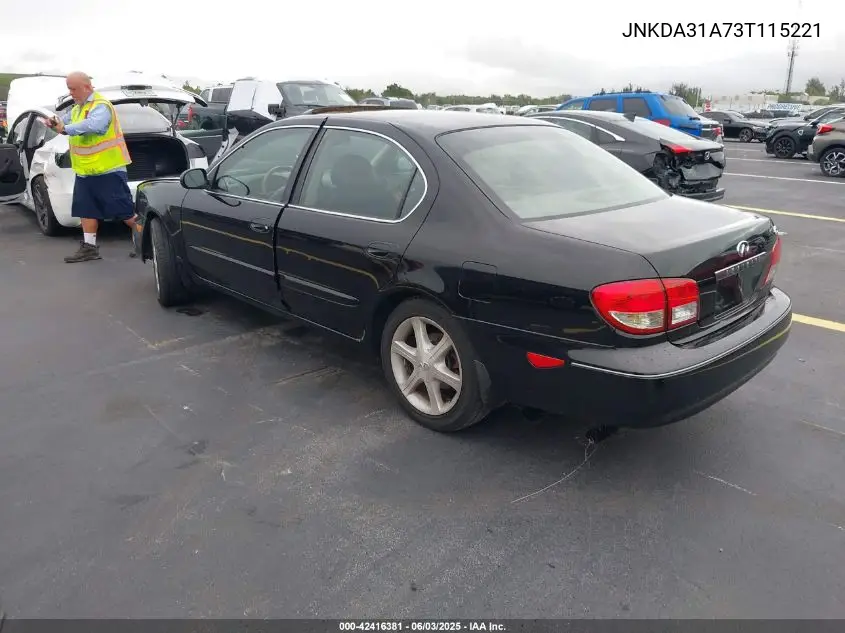 2003 Infiniti I35 Luxury VIN: JNKDA31A73T115221 Lot: 42416381