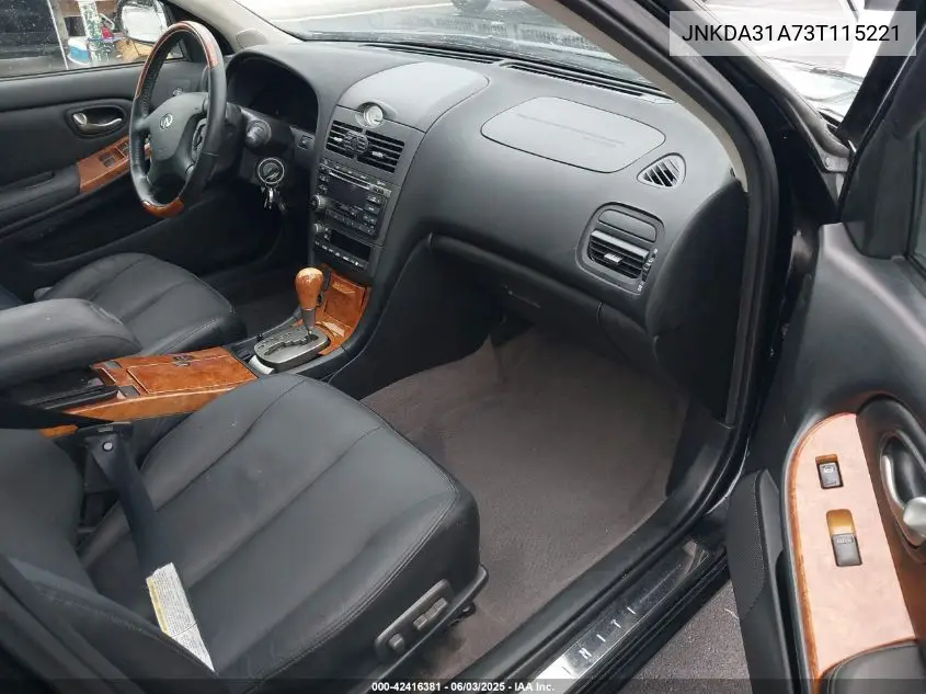 2003 Infiniti I35 Luxury VIN: JNKDA31A73T115221 Lot: 42416381