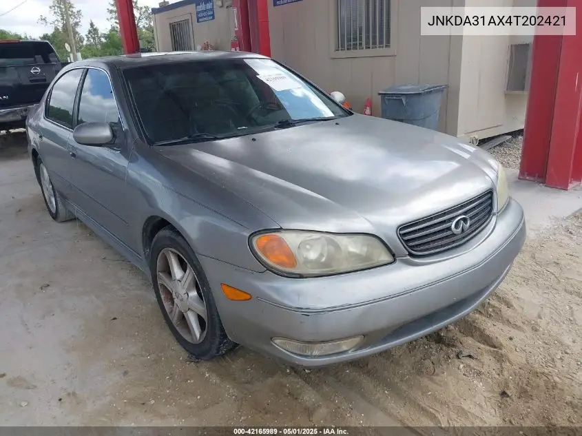 2004 Infiniti I35 Luxury VIN: JNKDA31AX4T202421 Lot: 42165989