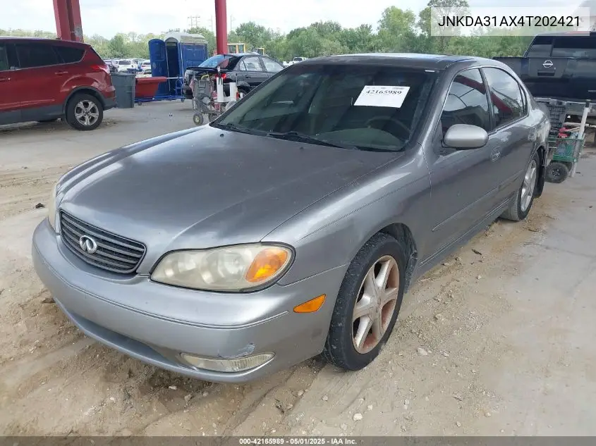 2004 Infiniti I35 Luxury VIN: JNKDA31AX4T202421 Lot: 42165989