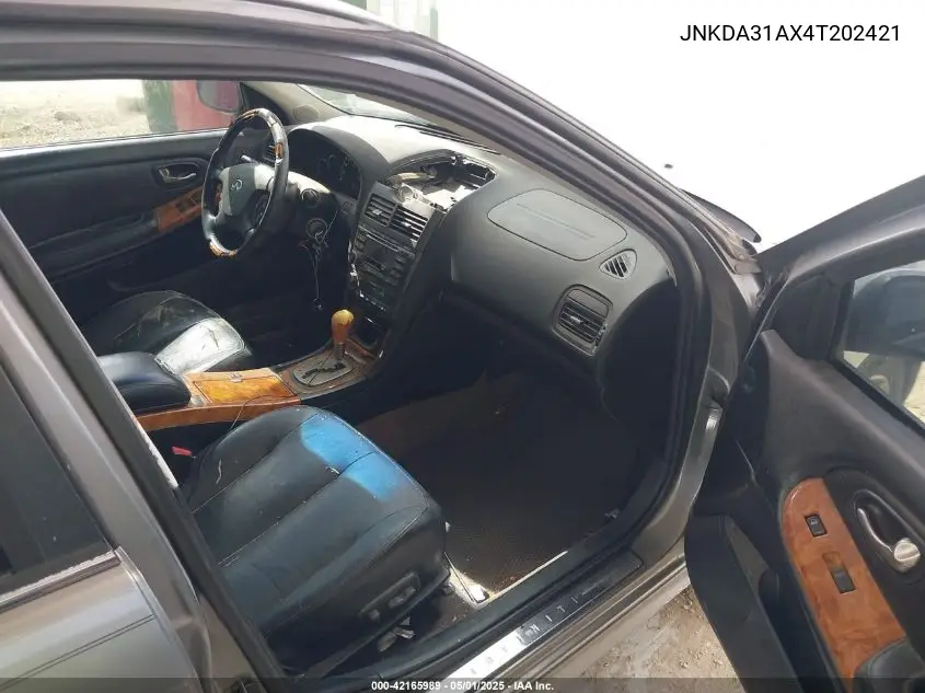 2004 Infiniti I35 Luxury VIN: JNKDA31AX4T202421 Lot: 42165989