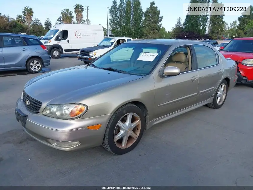 2004 Infiniti I35 Luxury VIN: JNKDA31A74T209228 Lot: 42181808