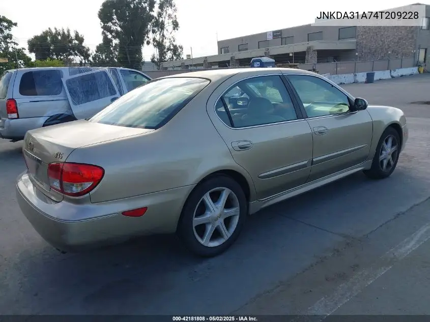 2004 Infiniti I35 Luxury VIN: JNKDA31A74T209228 Lot: 42181808