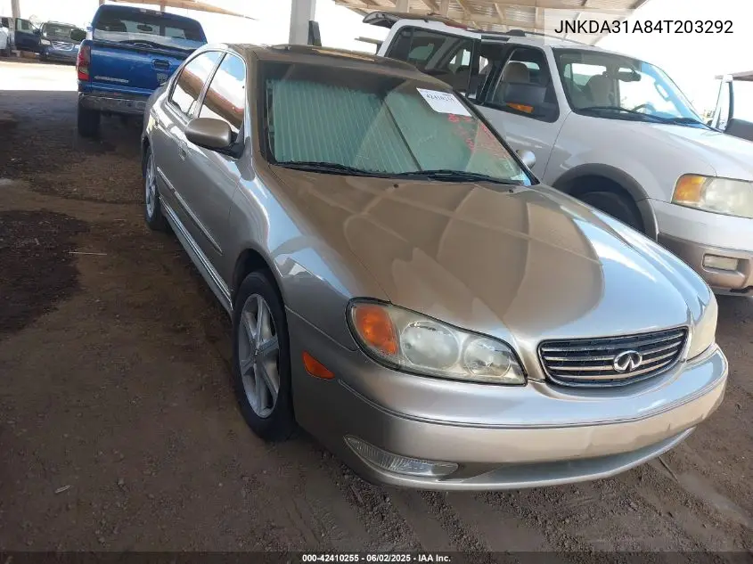 2004 Infiniti I35 Luxury VIN: JNKDA31A84T203292 Lot: 42410255