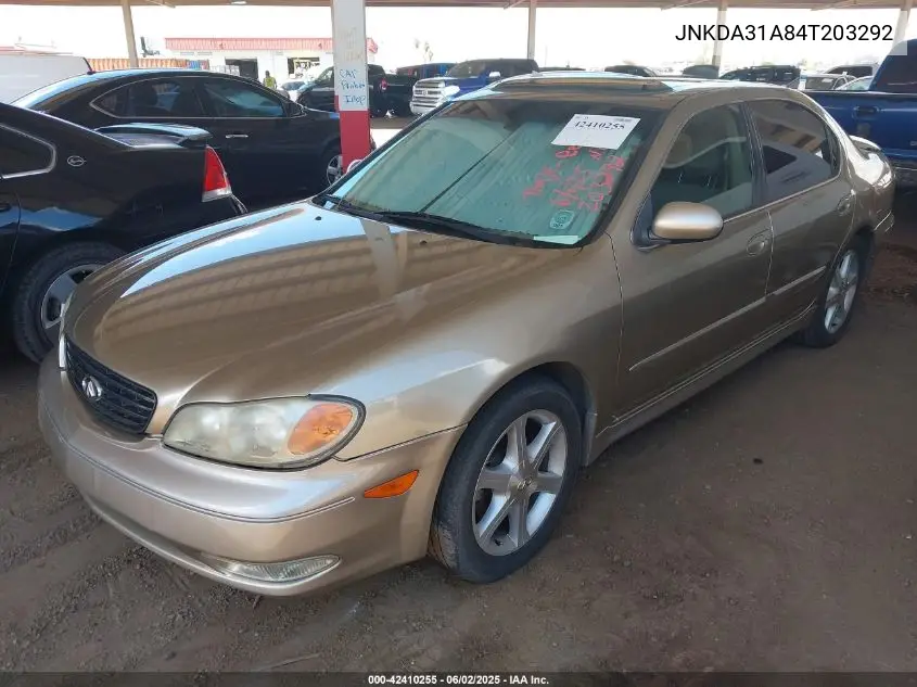 2004 Infiniti I35 Luxury VIN: JNKDA31A84T203292 Lot: 42410255