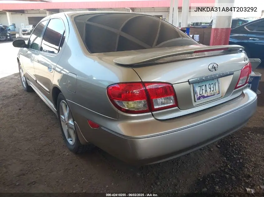 2004 Infiniti I35 Luxury VIN: JNKDA31A84T203292 Lot: 42410255