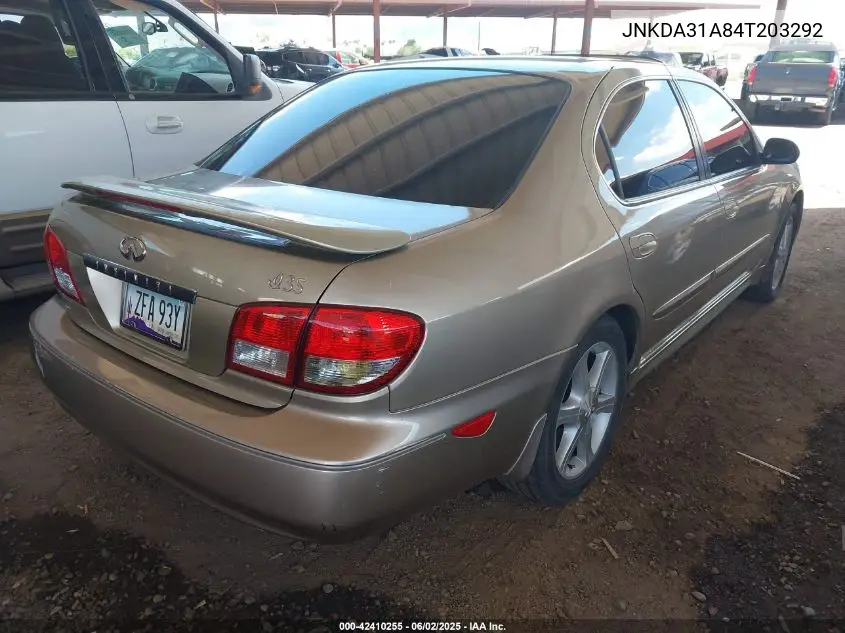 2004 Infiniti I35 Luxury VIN: JNKDA31A84T203292 Lot: 42410255