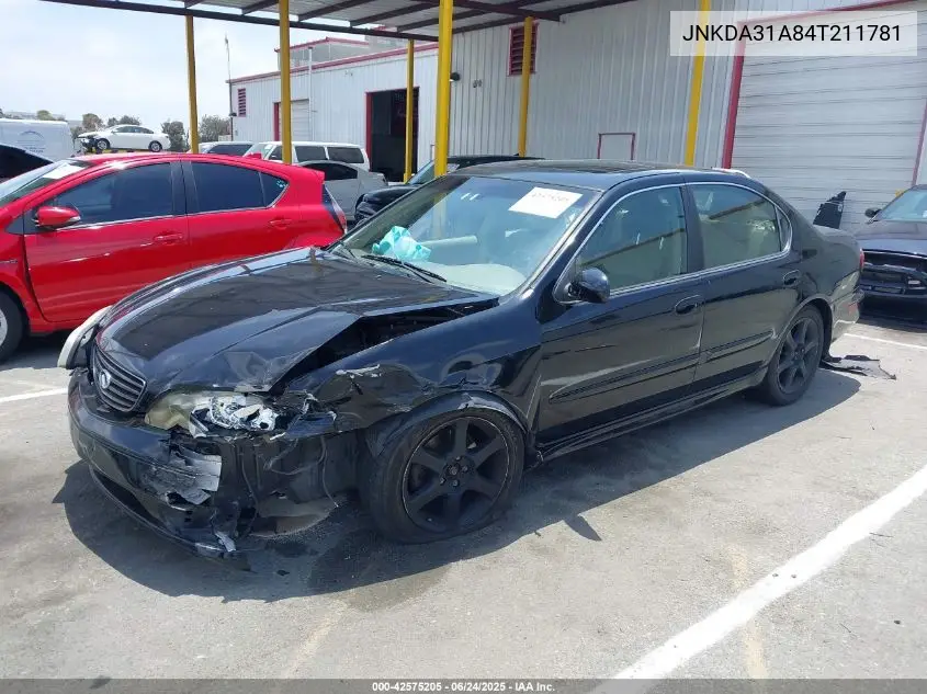 2004 Infiniti I35 Luxury VIN: JNKDA31A84T211781 Lot: 42575205