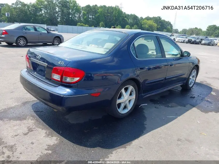 2004 Infiniti I35 Luxury VIN: JNKDA31A54T206716 Lot: 42594532