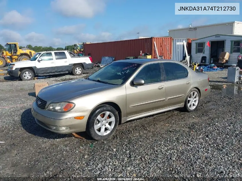 2004 Infiniti I35 Luxury VIN: JNKDA31A74T212730 Lot: 42622026