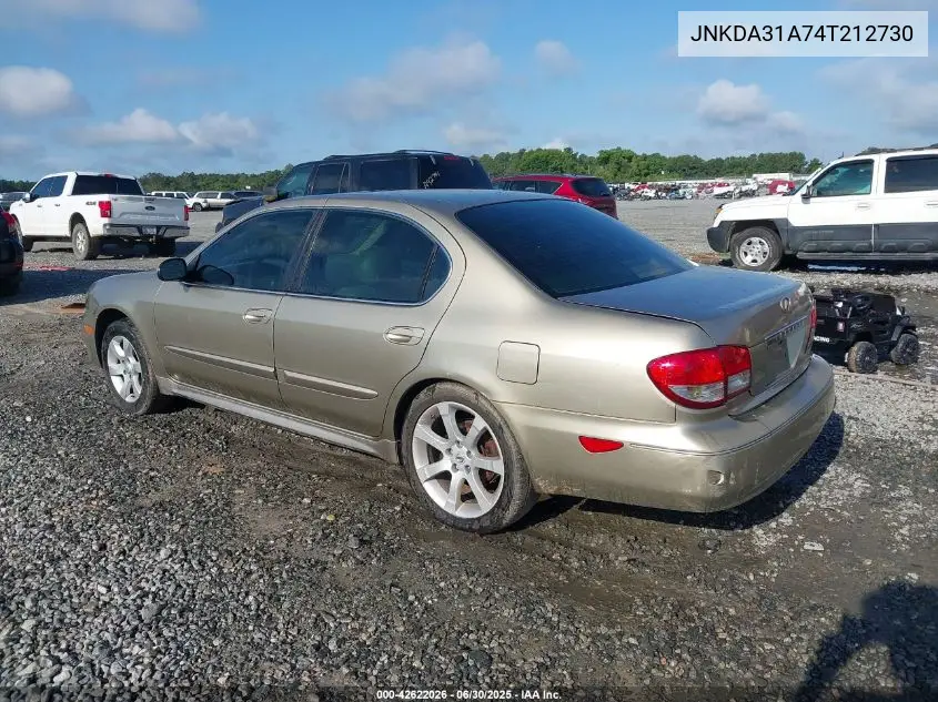 2004 Infiniti I35 Luxury VIN: JNKDA31A74T212730 Lot: 42622026