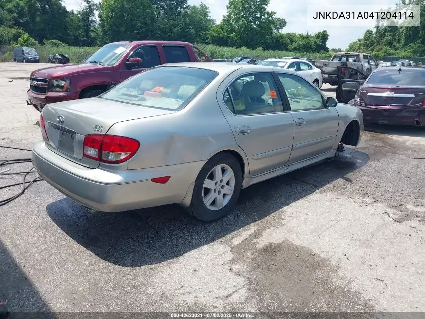 2004 Infiniti I35 Luxury VIN: JNKDA31A04T204114 Lot: 42623021