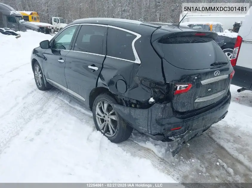 2013 Infiniti Jx35 VIN: 5N1AL0MMXDC301481 Lot: 12254861