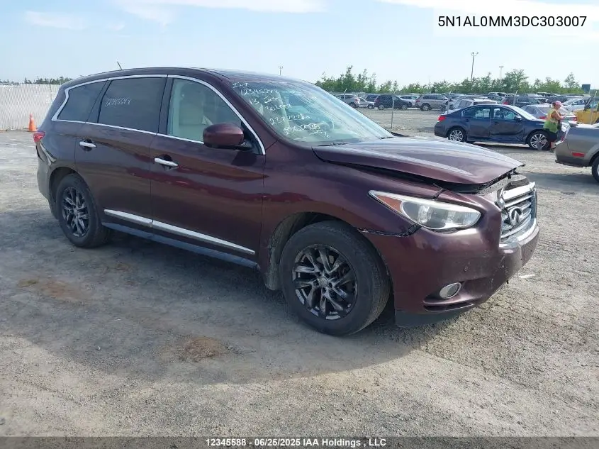 2013 Infiniti Jx35 VIN: 5N1AL0MM3DC303007 Lot: 12345588