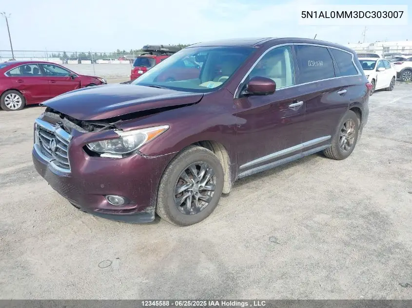 2013 Infiniti Jx35 VIN: 5N1AL0MM3DC303007 Lot: 12345588