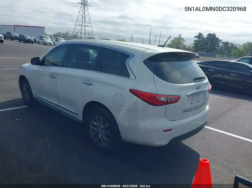 2013 Infiniti Jx35 VIN: 5N1AL0MN0DC320968 Lot: 41855848