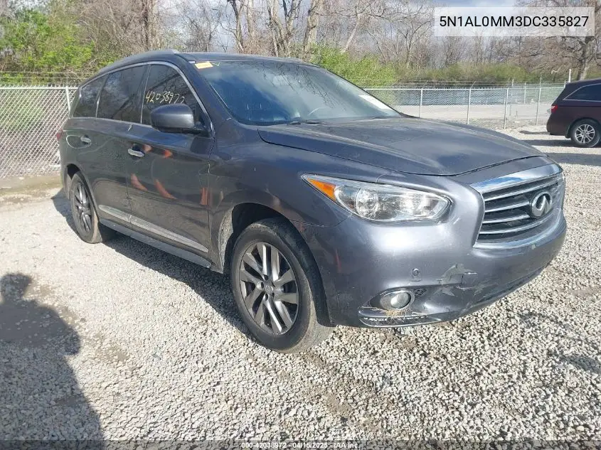 2013 Infiniti Jx35 VIN: 5N1AL0MM3DC335827 Lot: 42038972