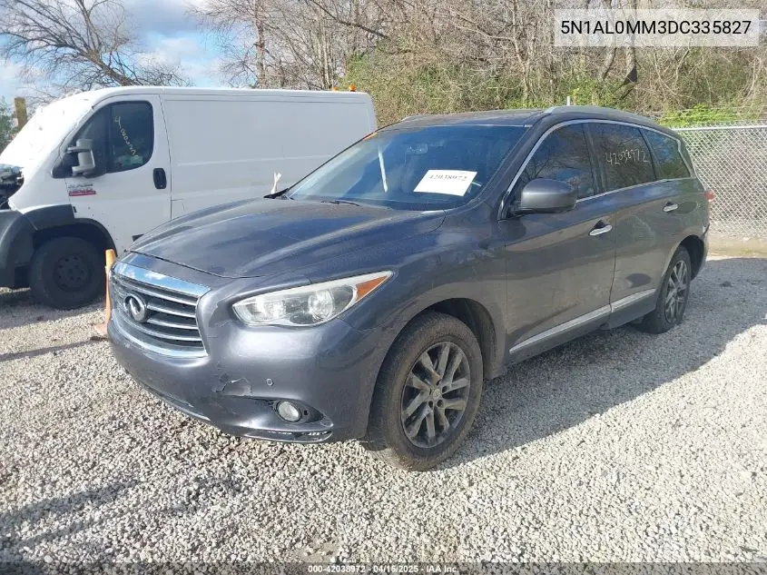 2013 Infiniti Jx35 VIN: 5N1AL0MM3DC335827 Lot: 42038972