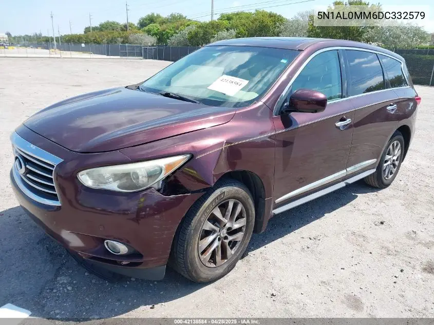 2013 Infiniti Jx35 VIN: 5N1AL0MM6DC332579 Lot: 42138584