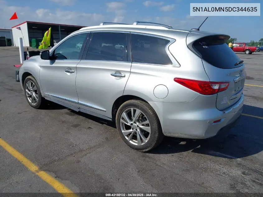 2013 Infiniti Jx35 VIN: 5N1AL0MN5DC344635 Lot: 42150132