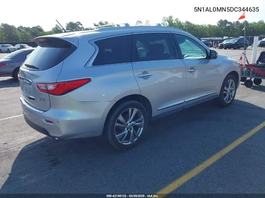 2013 Infiniti Jx35 VIN: 5N1AL0MN5DC344635 Lot: 42150132