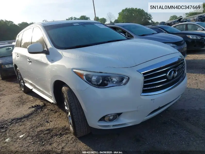 2013 Infiniti Jx35 VIN: 5N1AL0MN4DC347669 Lot: 42150711