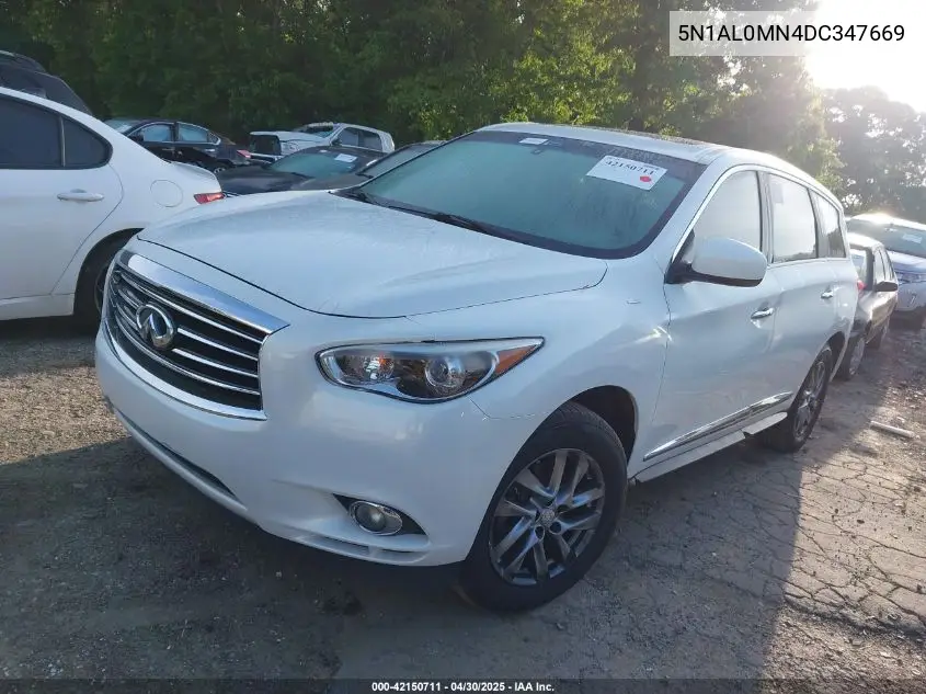 2013 Infiniti Jx35 VIN: 5N1AL0MN4DC347669 Lot: 42150711