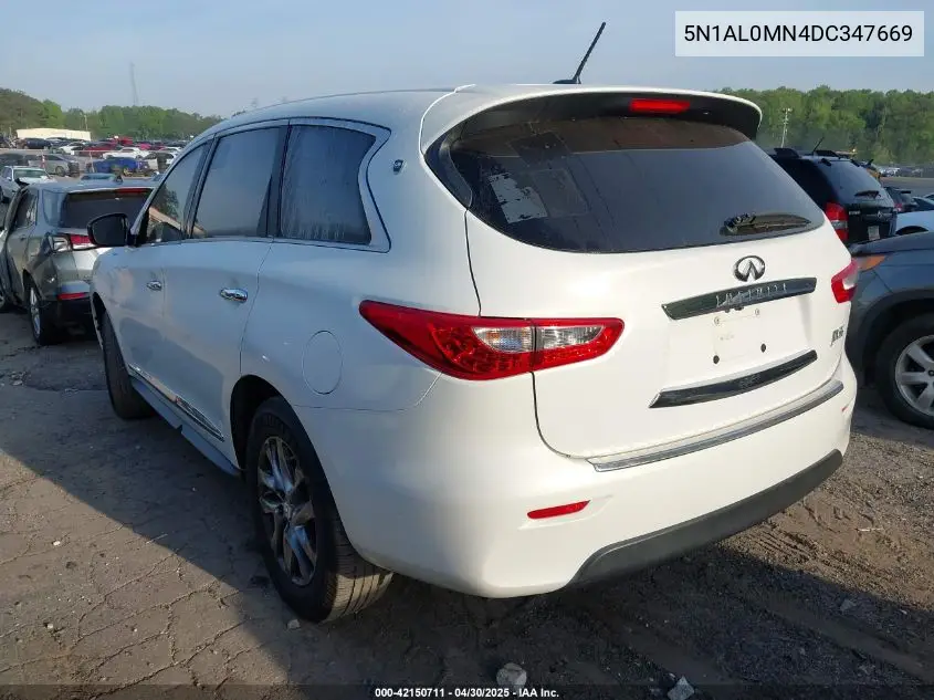 2013 Infiniti Jx35 VIN: 5N1AL0MN4DC347669 Lot: 42150711
