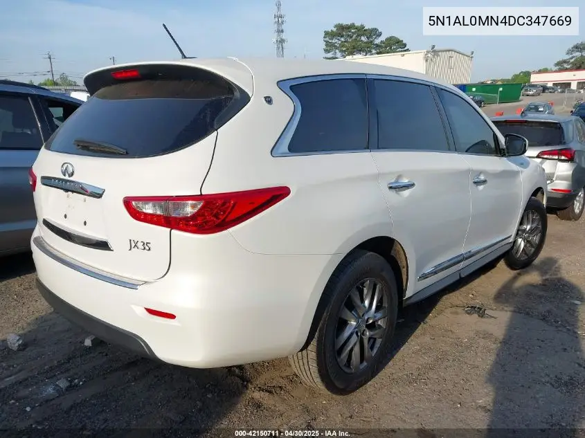 2013 Infiniti Jx35 VIN: 5N1AL0MN4DC347669 Lot: 42150711