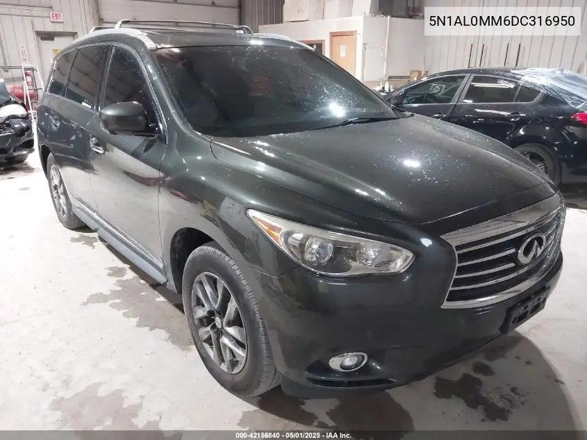 2013 Infiniti Jx35 VIN: 5N1AL0MM6DC316950 Lot: 42156840