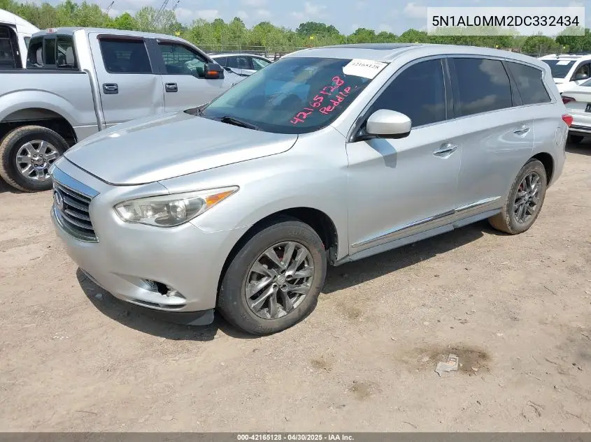 2013 Infiniti Jx35 VIN: 5N1AL0MM2DC332434 Lot: 42165128