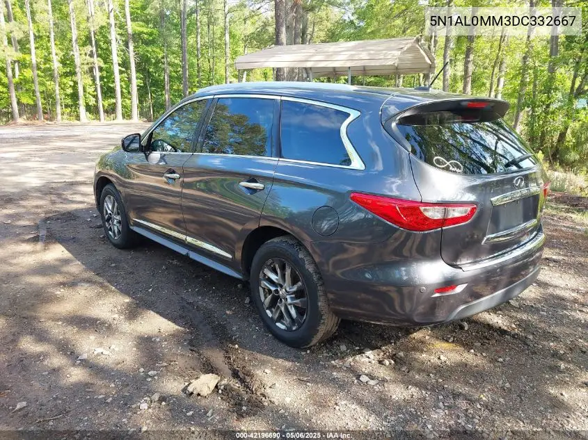 2013 Infiniti Jx35 VIN: 5N1AL0MM3DC332667 Lot: 42196690