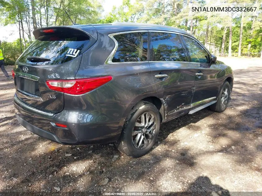 2013 Infiniti Jx35 VIN: 5N1AL0MM3DC332667 Lot: 42196690