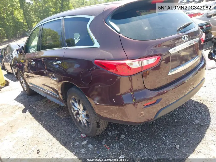 2013 Infiniti Jx35 VIN: 5N1AL0MN2DC342082 Lot: 42198543