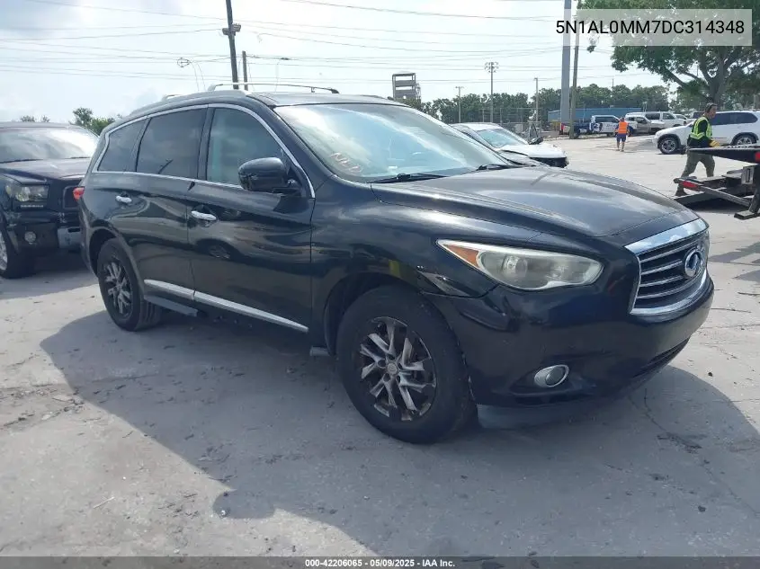 2013 Infiniti Jx35 VIN: 5N1AL0MM7DC314348 Lot: 42206065