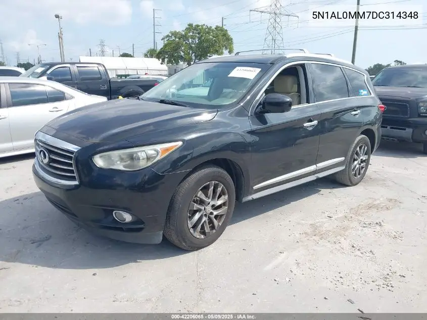 2013 Infiniti Jx35 VIN: 5N1AL0MM7DC314348 Lot: 42206065