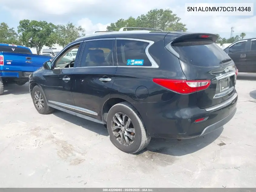 2013 Infiniti Jx35 VIN: 5N1AL0MM7DC314348 Lot: 42206065