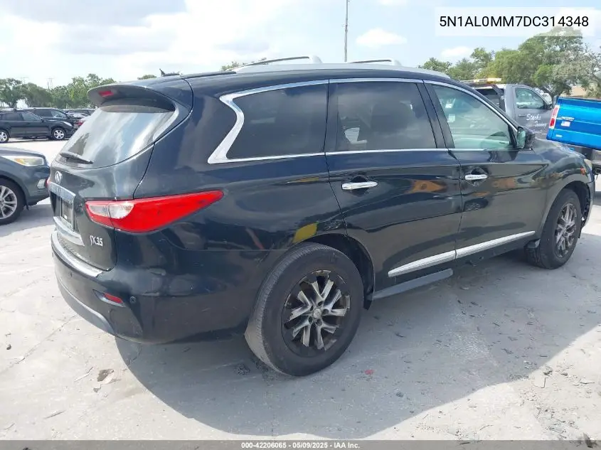 2013 Infiniti Jx35 VIN: 5N1AL0MM7DC314348 Lot: 42206065