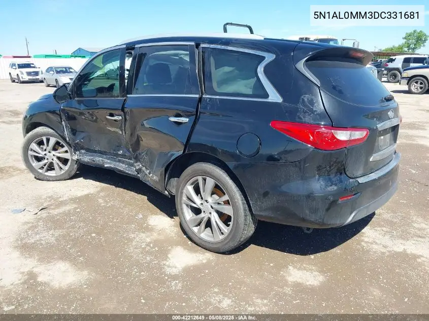 2013 Infiniti Jx35 VIN: 5N1AL0MM3DC331681 Lot: 42212649