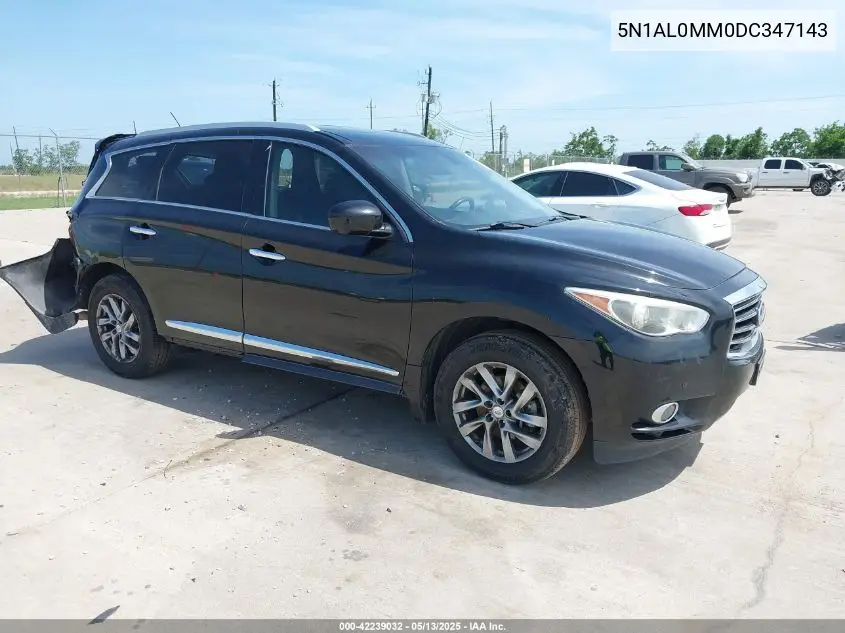 2013 Infiniti Jx35 VIN: 5N1AL0MM0DC347143 Lot: 42239032