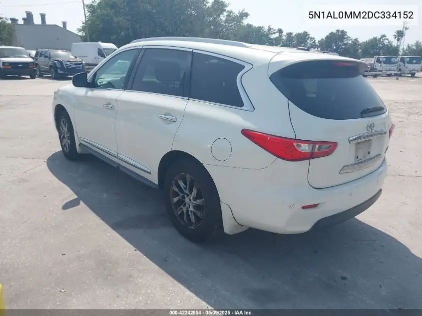 2013 Infiniti Jx35 VIN: 5N1AL0MM2DC334152 Lot: 42242854