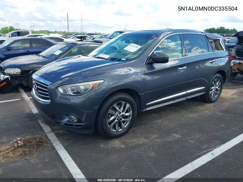 2013 Infiniti Jx35 VIN: 5N1AL0MN0DC335504 Lot: 42253350