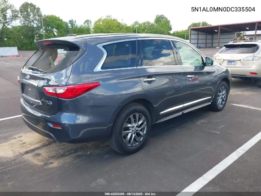 2013 Infiniti Jx35 VIN: 5N1AL0MN0DC335504 Lot: 42253350