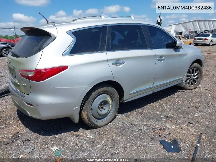 2013 Infiniti Jx35 VIN: 5N1AL0MM4DC332435 Lot: 42256294