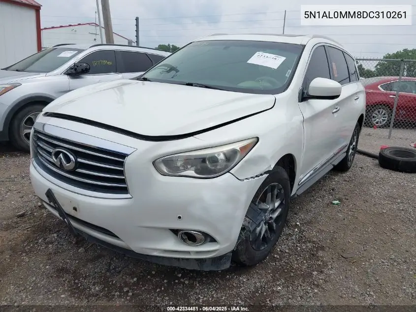 2013 Infiniti Jx35 VIN: 5N1AL0MM8DC310261 Lot: 42334481