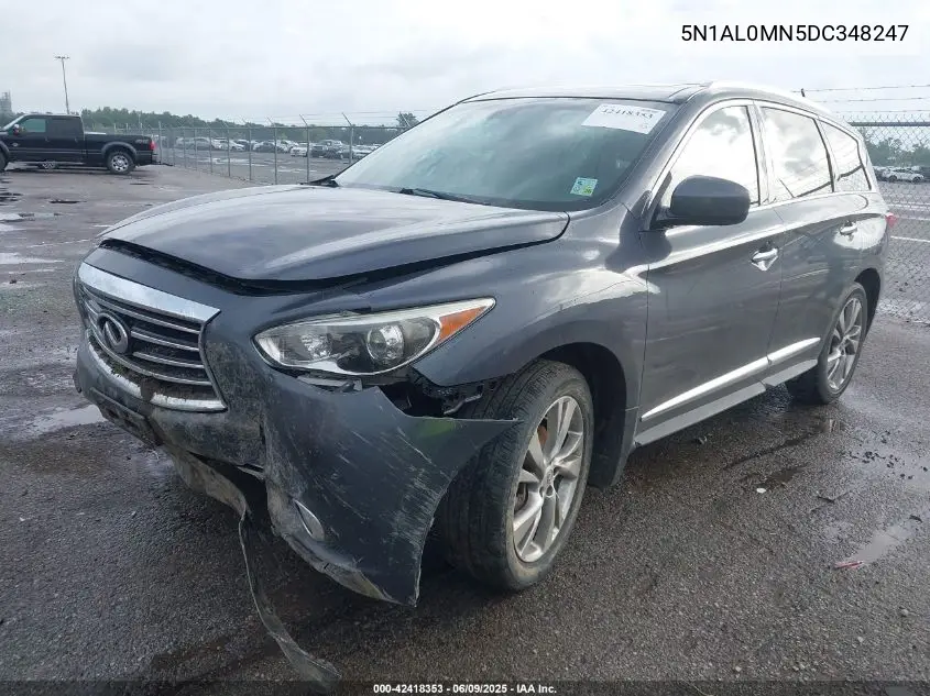 2013 Infiniti Jx35 VIN: 5N1AL0MN5DC348247 Lot: 42418353