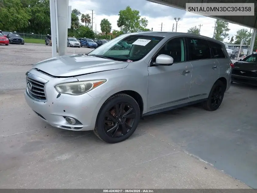 2013 Infiniti Jx35 VIN: 5N1AL0MN3DC304358 Lot: 42430217