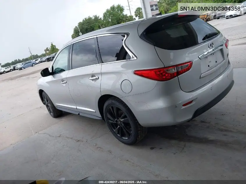 2013 Infiniti Jx35 VIN: 5N1AL0MN3DC304358 Lot: 42430217