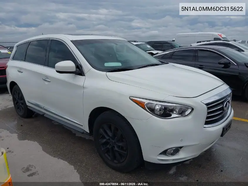 2013 Infiniti Jx35 VIN: 5N1AL0MM6DC315622 Lot: 42470854